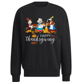 Thanksgiving Micky Minnie Goofy Party Thanksgiving Mickey And Friends Disney Unisex Sweatshirt