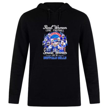 Thanksgiving Real Women Love Football Smart Women Love The Buffalo Bills Signatures Unisex Pullover Hoodie