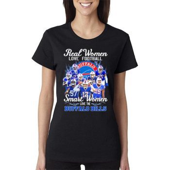 Thanksgiving Real Women Love Football Smart Women Love The Buffalo Bills Signatures Women Lady T-Shirt