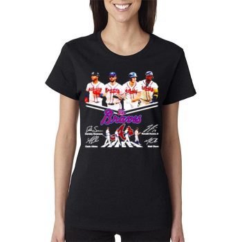 The Atlanta Braves Abbey Road Signatures Women Lady T-Shirt