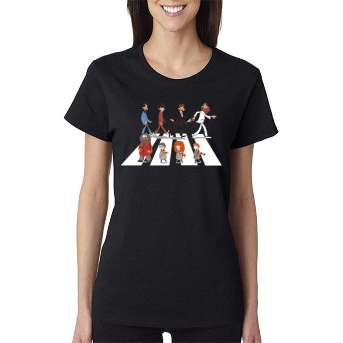 The Beatles And Harry Potter Characters Abbey Road Women Lady T-Shirt