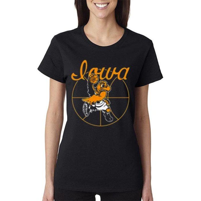 The Black And Gold Ncaa 2023 Iowa Hawkeyes Basketball Women Lady T-Shirt