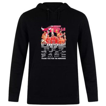 The Chicago Bulls 57Th Anniversary 1966 2023 Thank You For The Memories Signatures Unisex Pullover Hoodie