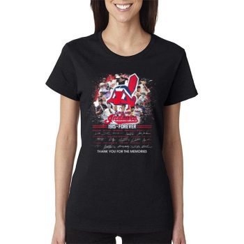 The Cleveland Indians 1915 - Forever Thank You For The Memories Signatures 2023 Women Lady T-Shirt