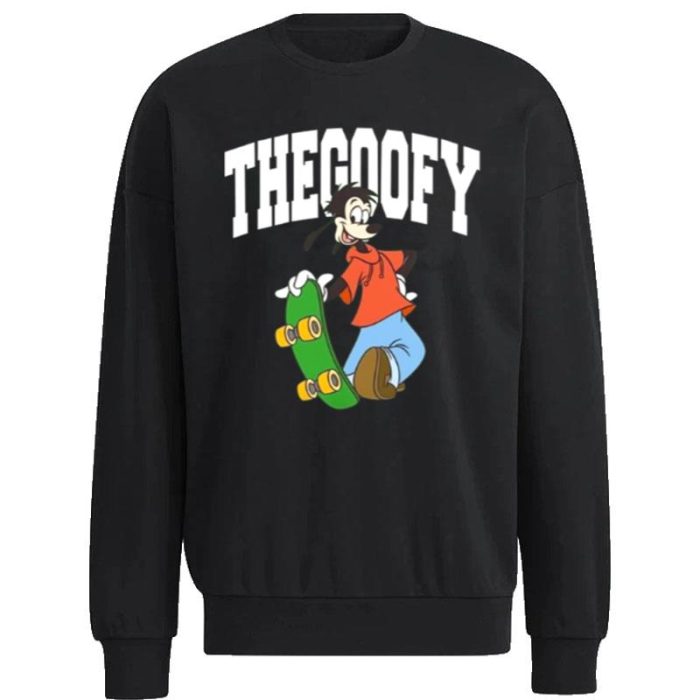 The Goofy White Logo Cartoon Disney Unisex Sweatshirt