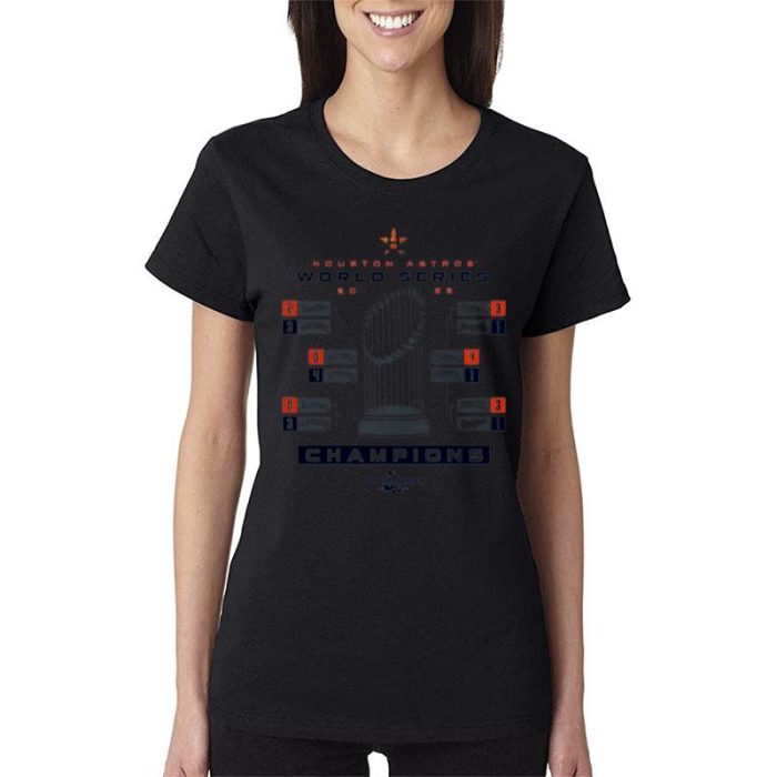 The Houston Astros 2022 World Series Champions Milestone Schedule Women Lady T-Shirt