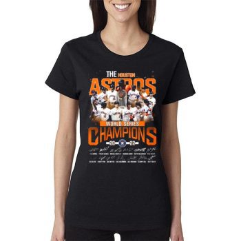 The Houston Astros 2022 World Series Champions Winner Signatures Women Lady T-Shirt