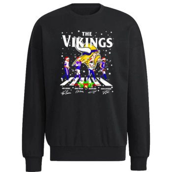 The Minnesota Vikings Abbey Road Christmas Signatures Unisex Sweatshirt