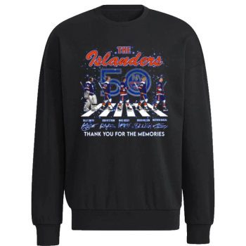 The New York Islanders Road Abbey Signatures Thank You For The Memories Unisex Sweatshirt