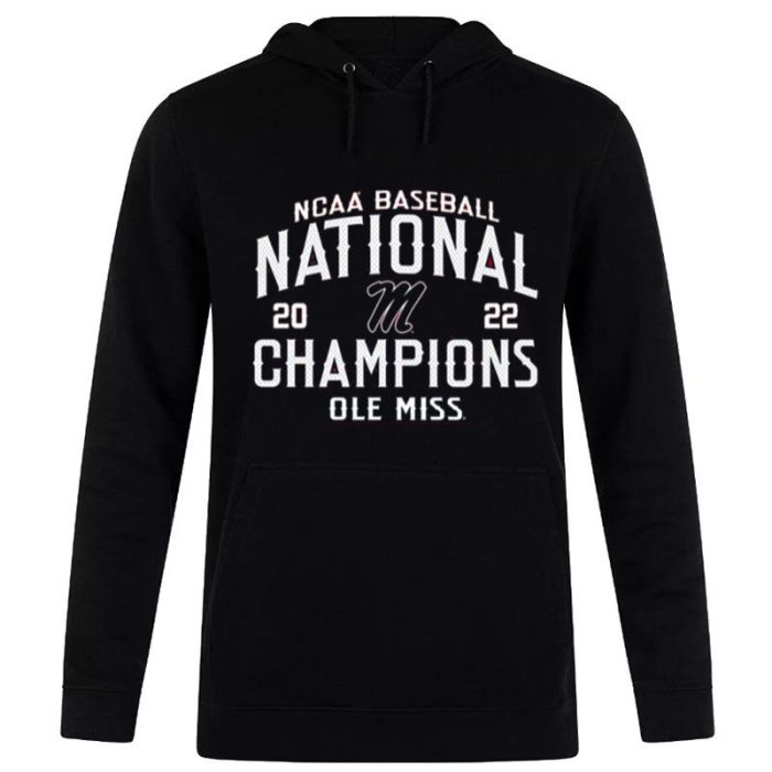 The Ole Miss Rebels 2022 NCAA Cws Baseball National Champs Unisex Pullover Hoodie