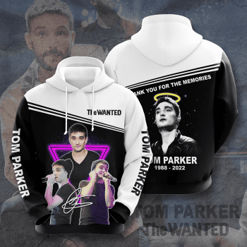 Tom Parker The Wanted Thank You For The Memories 3D Unisex Pullover Hoodie - Black White IHT2656