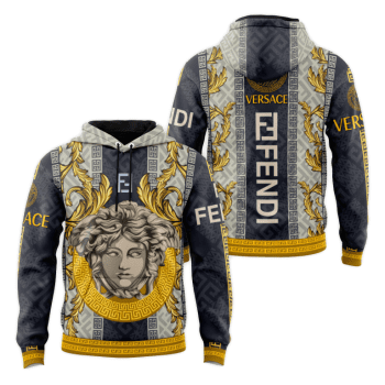 Versace Fendi Unisex Pullover 3D Hoodie Luxury Brand Gifts 2023-24 IHT3258
