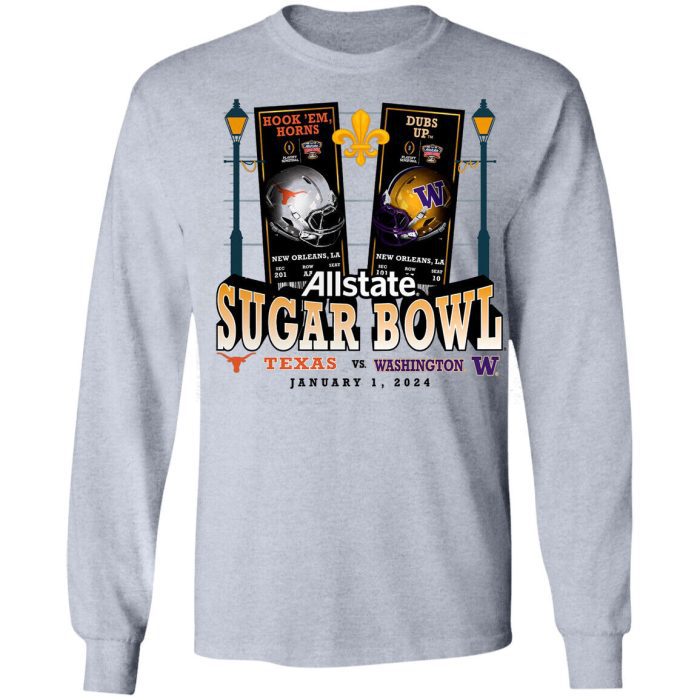 Washington vs. Texas 2023 Cotton Bowl Matchup Unmatched Excellence Unisex LongSleeve Shirt