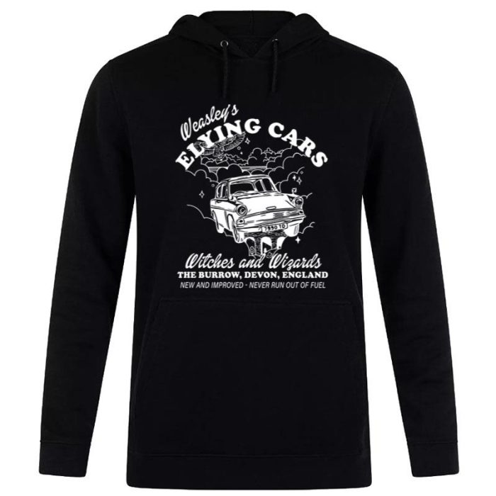 Weasley Flying Cars Harry Potter Unisex Pullover Hoodie