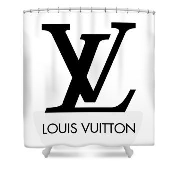 White Art New Louis Vuitton Luxury Shower Curtain