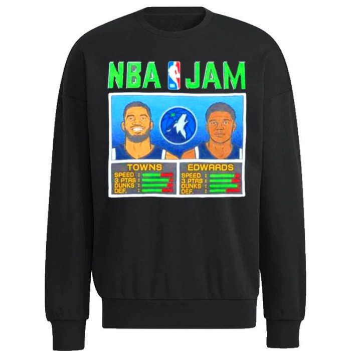 nba Jam Towns And Edwards Minnesota Timberwolves Unisex Sweatshirt