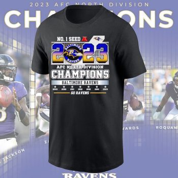 Baltimore Ravens 2023 AFC North Division Champions Unisex T-Shirt For Fans