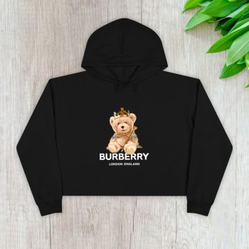 Burberry London Teddy Bear King Crop Pullover Hoodie For Lady CPH1083