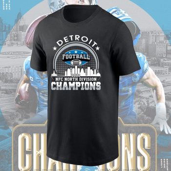 Detroit Team Lions Football 2023 NFC North Division Champions Unisex T-Shirt