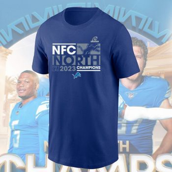 Detroit Team Lions Football 2023 NFC North Division Champions Unisex T-Shirt