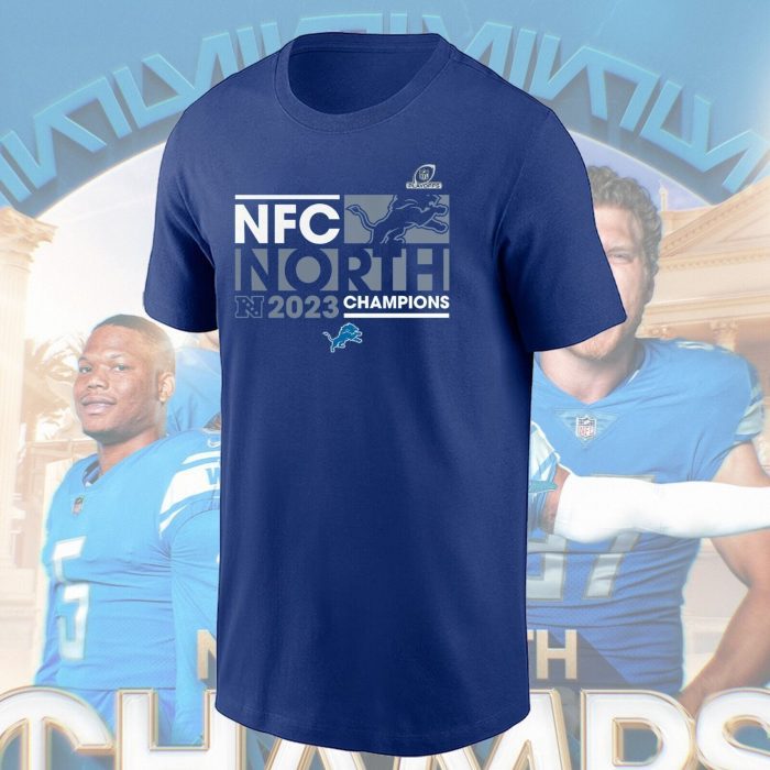 Detroit Team Lions Football 2023 NFC North Division Champions Unisex T-Shirt