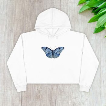 Dior Logo Luxury Pattern Butterfly Crop Pullover Hoodie For Lady CPH1193
