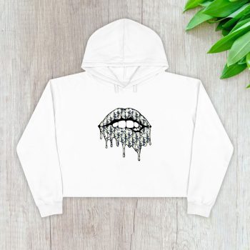 Dior Logo Luxury Sexy Lips Crop Pullover Hoodie For Lady CPH1188