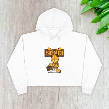Fendi Diabolic Eyes Garfield Crop Pullover Hoodie For Lady CPH1255