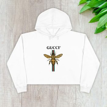 Gucci Bee Logo Crop Pullover Hoodie For Lady CPH1477 Cadadesigns