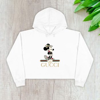 Gucci Mickey Mouse Crop Pullover Hoodie For Lady CPH1380