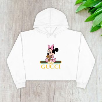 Gucci Minnie Mouse Kid Crop Pullover Hoodie For Lady CPH1338