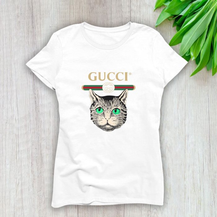 Gucci Mystic Cat Embellished Lady T-Shirt Luxury Tee For Women LDS1440