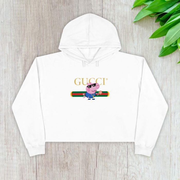 Gucci Peppa Pig Cool Crop Pullover Hoodie For Lady CPH1324