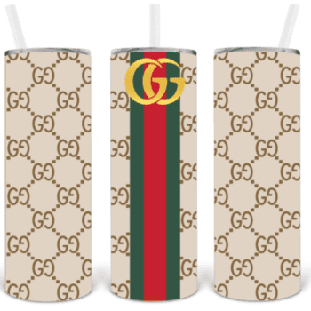 Gucci Tall Monogram Yeti Inspired Luxury Skinny Tumbler 20oz  SKT1518