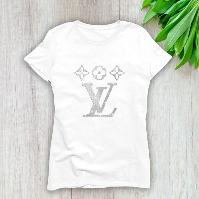 Louis Vuitton Logo Luxury Diamonds Lady T-Shirt Luxury Tee For Women LDS1664