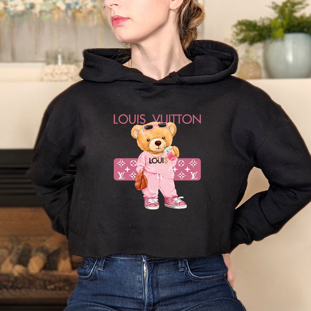 Cropped teddy bear jumper outlet