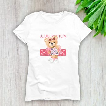Louis Vuitton Logo Luxury Teddy Bear Lady T-Shirt Luxury Tee For Women LDS1605
