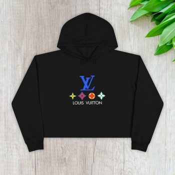 Louis Vuitton Logo Luxury With Color Monogram Crop Pullover Hoodie For Lady CPH1683