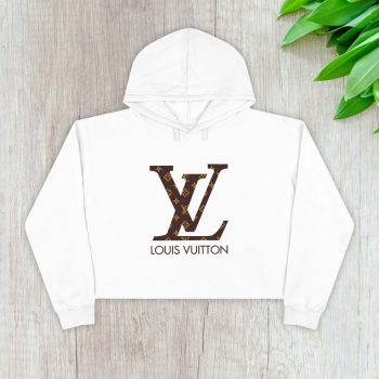 Louis Vuitton Luxury Logo Monogram Canvas Pattern Crop Pullover Hoodie For Lady CPH1533