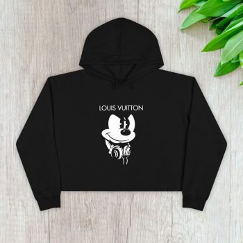 Louis Vuitton Mickey Mouse Crop Pullover Hoodie For Lady CPH1590