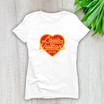 Louis Vuitton Nigo Intarsia Jacquard Heart Crewneck Lady T-Shirt Luxury Tee For Women LDS1668