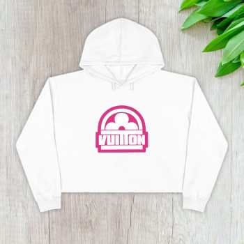 Louis Vuitton Pink Logo Luxury Crop Pullover Hoodie For Lady CPH1671