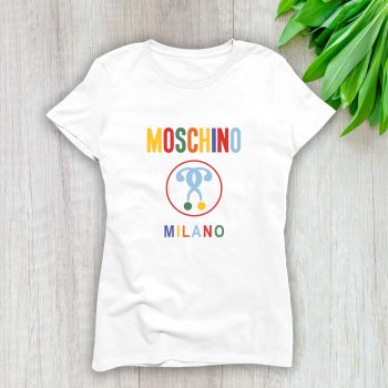 Moschino Double Question Mark Logo Lady T-Shirt Luxury Tee For Women LDS1759