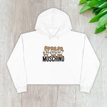 Moschino Teddy Bear Crop Pullover Hoodie For Lady CPH1753