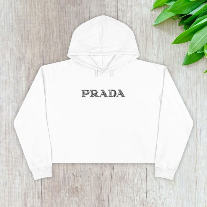 Prada Diamond Logo Luxury Crop Pullover Hoodie For Lady CPH1797