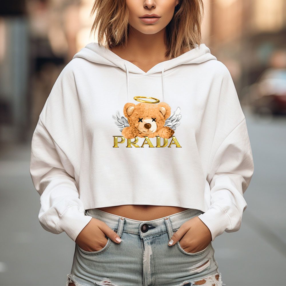 Cropped teddy hoodie shop