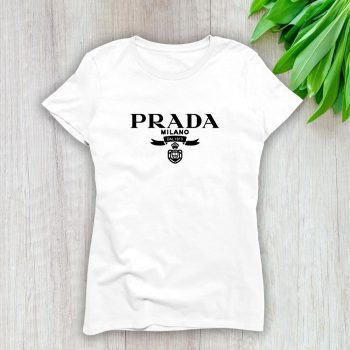 Prada Logo Luxury Black Lady T-Shirt Luxury Tee For Women LDS1787