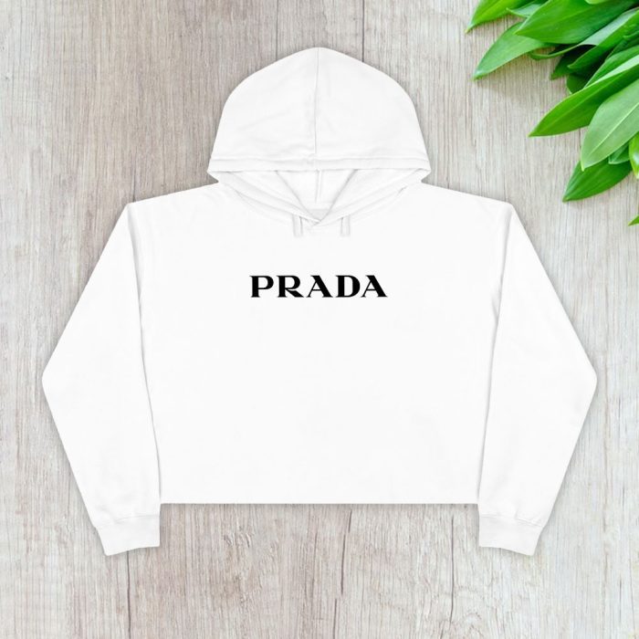 Prada Logo Luxury Crop Pullover Hoodie For Lady CPH1784