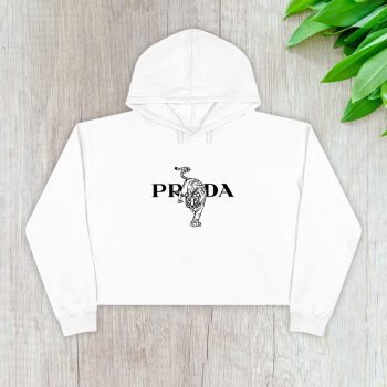 Prada Logo Luxury Crop Pullover Hoodie For Lady CPH1786