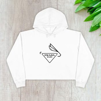 Prada Logo Luxury Crop Pullover Hoodie For Lady CPH1789